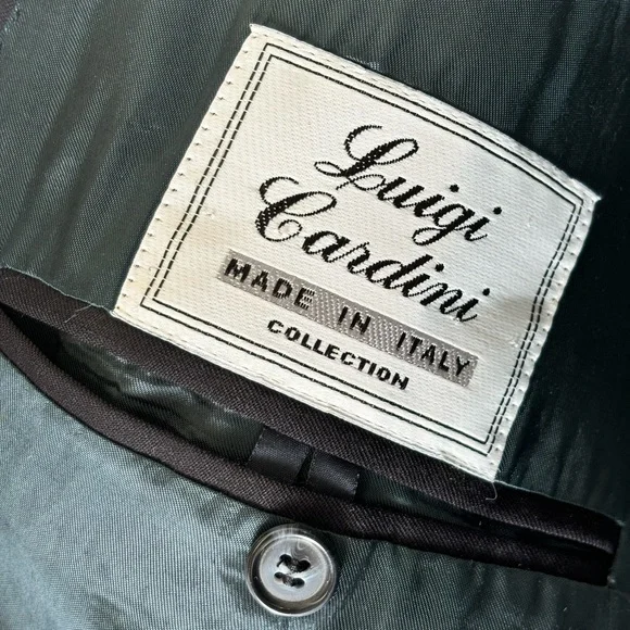 Luigi Cardini 100% Merino Wool Sport Coat Blazer 44R Blue Luxury Made in Italy - Picture 2 of 13